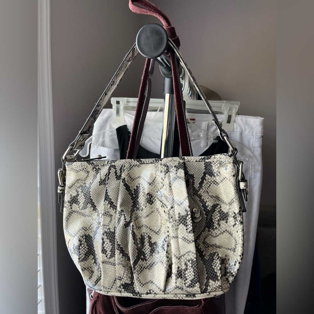 Nine & Co. Faux Snakeskin Print Purse